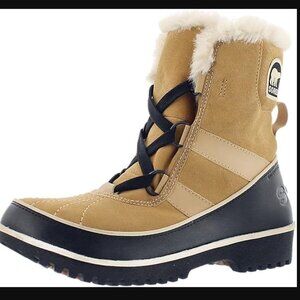 SOREL Tivoli Fur Lined Lace Up Rain Winter Snow Mid Calf Boots - Women's sz 7
